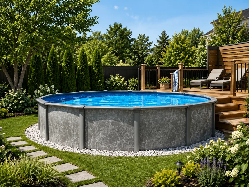 Piscine hors terre New Definition grise 18 pi – Open Box