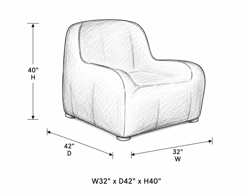 Housse Ratana pour fauteuil haut dossier ou inclinable – 32 x 42 x 40 po
