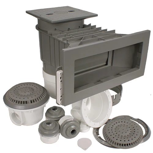 Kit Skimmer et Retours CMP – Wide Mouth Gris | Ensemble Complet Piscine Creusée