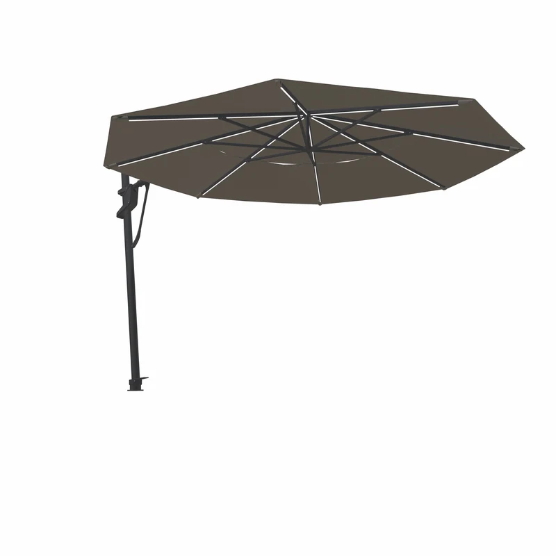 Parasol Cantilever Treasure Garden Starlux AKZ Plus 13’ Octogonal Cast Slate | Parasol Déporté avec Lumières Intégrées