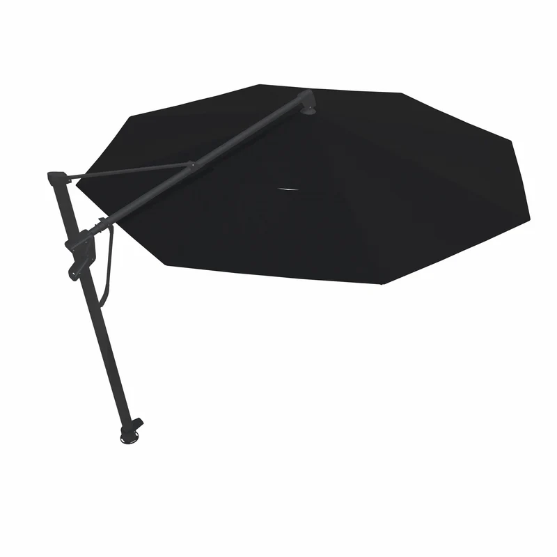 Parasol Cantilever Treasure Garden Starlux AKZ Plus 13’ Octogonal Black | Parasol Déporté avec Lumières Intégrées