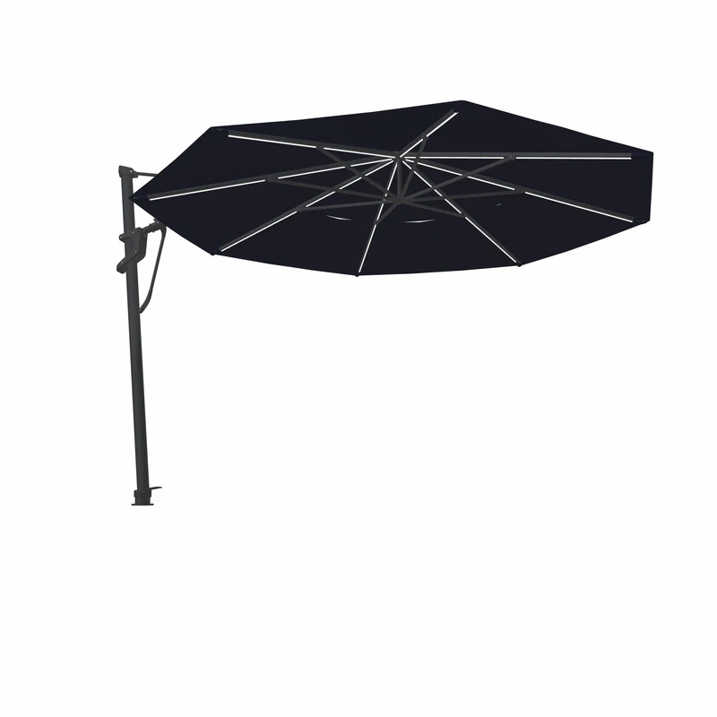 Parasol Cantilever Treasure Garden Starlux AKZ Plus 13’ Octogonal Navy | Parasol Déporté avec Lumières Intégrées