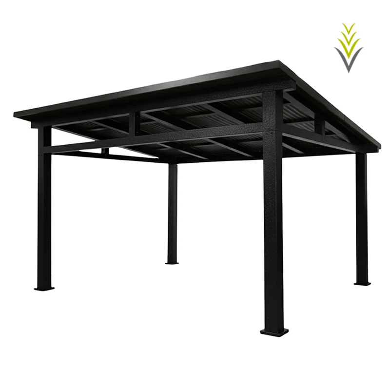 Gazebo Plaza Corriveau 12 pi x 14 pi noir – Toit en Galvalume