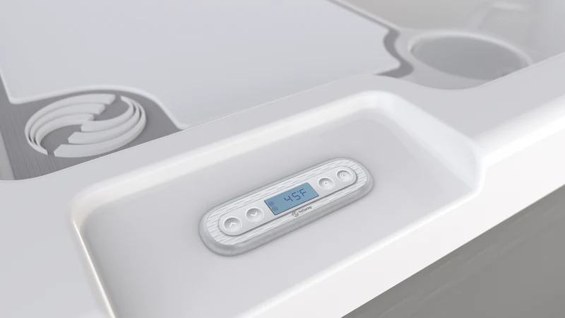 Vigor Cold Plunge Hot Spring – Blanc Arctique avec habillage Cendré