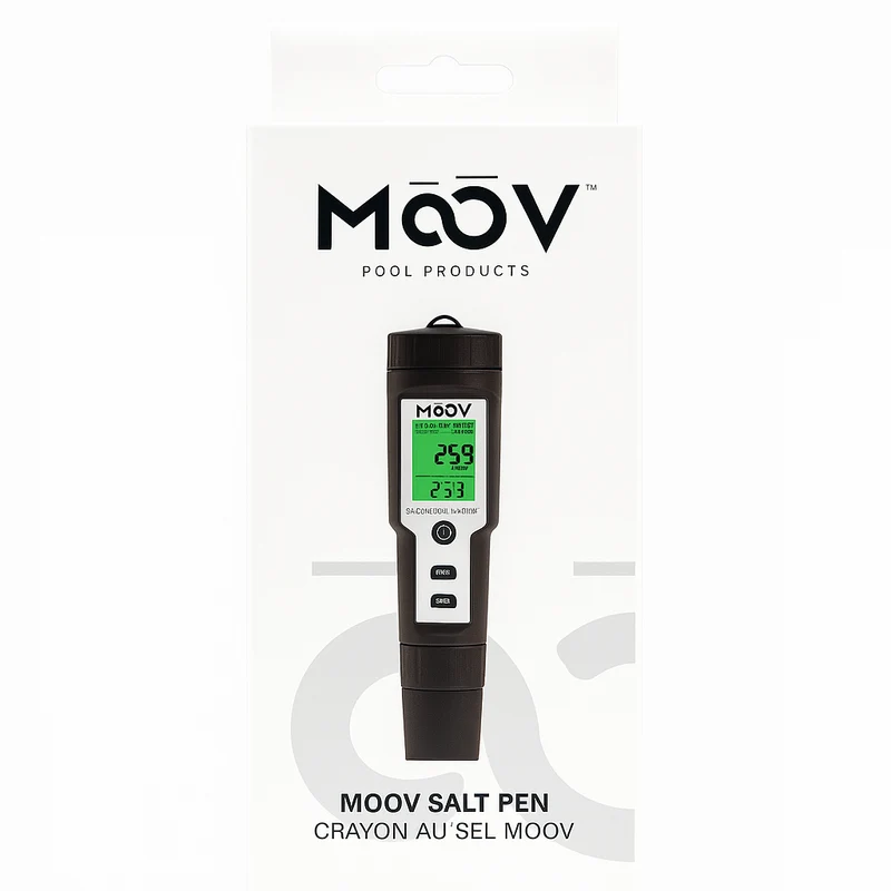 MOOV Salt Pen – Testeur électronique pour analyse d’eau de piscine et spa au sel
