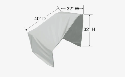 Housse de protection pour sectionnel droit PFC401 – Polyester 300D résistant – Gris pâle