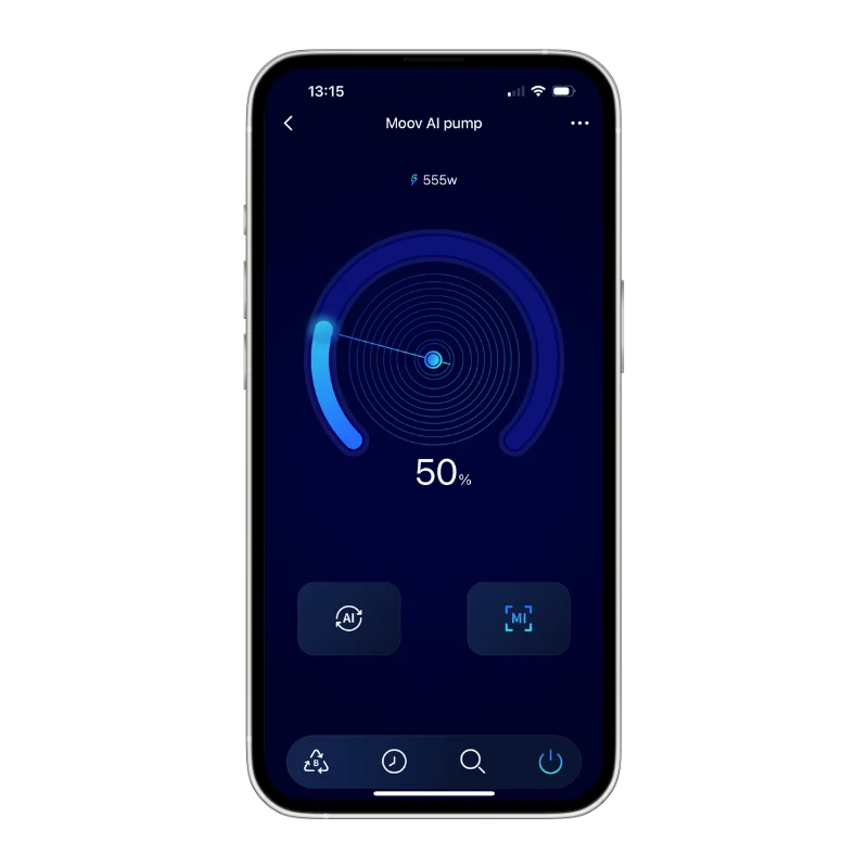 Pompe de piscine Moov Ai 2,7 HP MP3AI – Vitesse variable intelligente avec Wi-Fi intégré