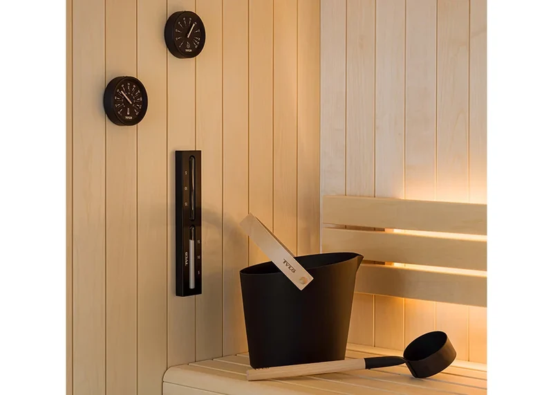 Sablier de Sauna Tylö Brilliant – Noir Mat | Minuterie 15 Minutes