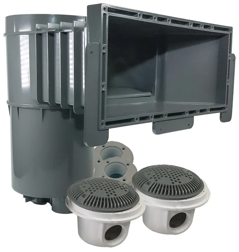 Écumoire Wide Track Auto-Skim avec drain de fond – Hayward SP10852OMTEDGR (gris foncé)