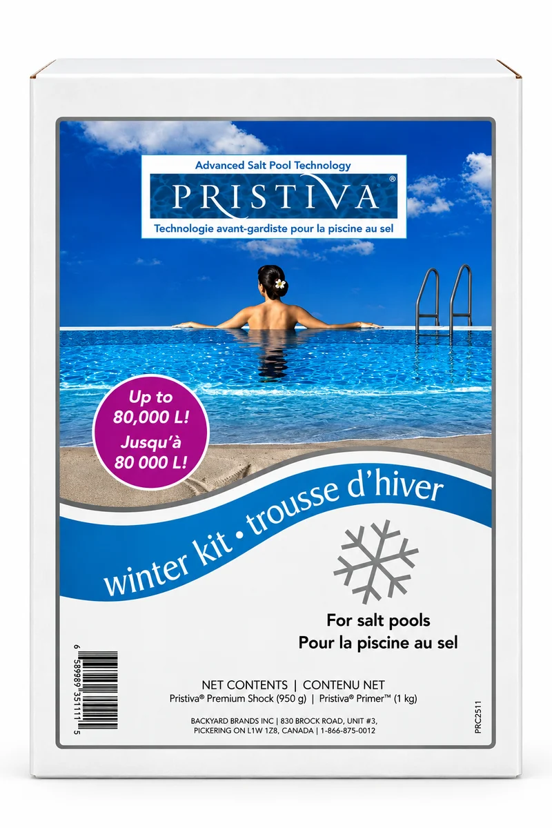 Trousse d’hivernisation Pristiva pour piscine au sel – Jusqu’à 80 000 L