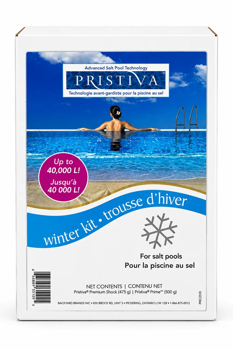 Trousse d’hivernisation Pristiva pour piscine au sel – Jusqu’à 40 000 L