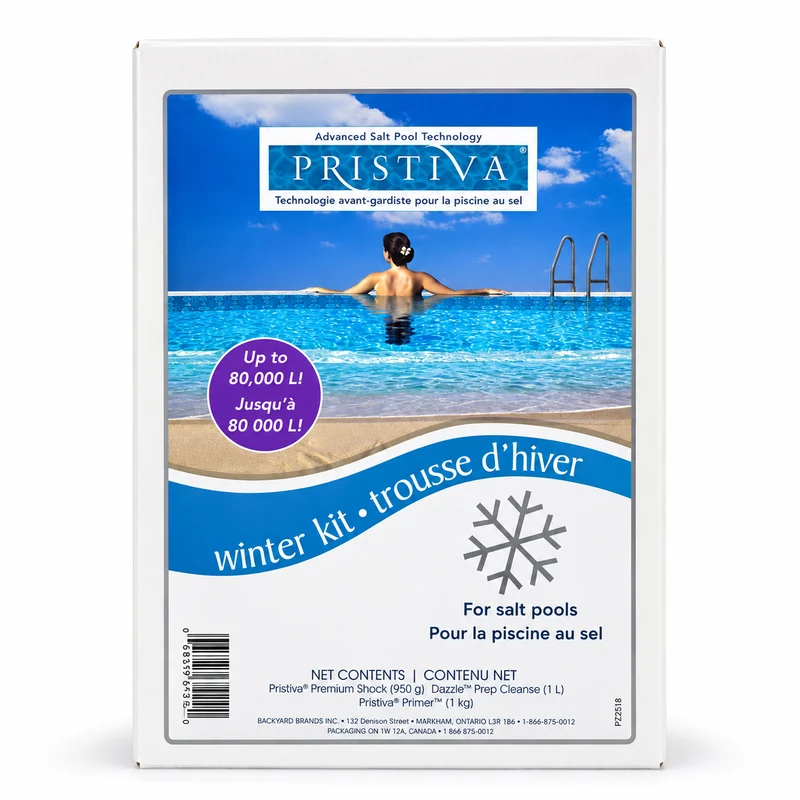 Trousse d’hivernisation Pristiva Deluxe pour piscine au sel