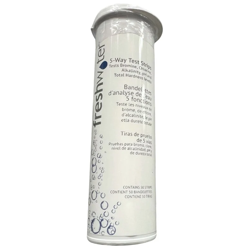Bandelettes de test FreshWater® 5-en-1 pour spa – 50 bandelettes