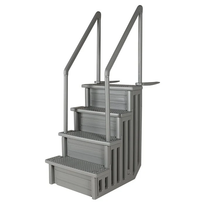 Marche Soma grise pour piscine hors terre – Rampes et ballasts inclus