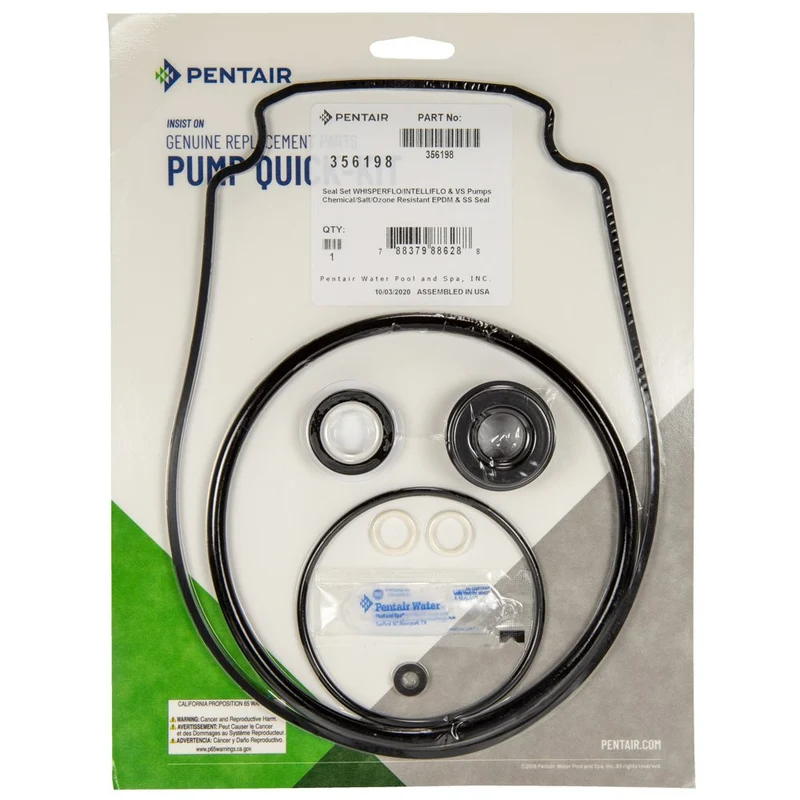 Ensemble de joints Pentair pour pompes WhisperFlo, IntelliFlo et IntelliPro – 356198