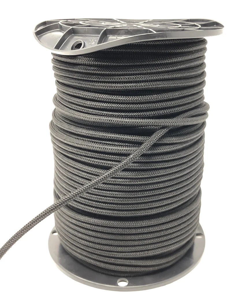 Cordon élastique noir 1/4 po – Vendu au pied
