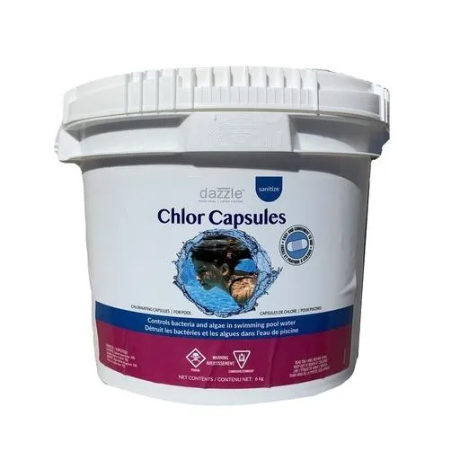 Dazzle Chlor Capsules – Chlore non stabilisé 70 % pour piscine, 6 kg