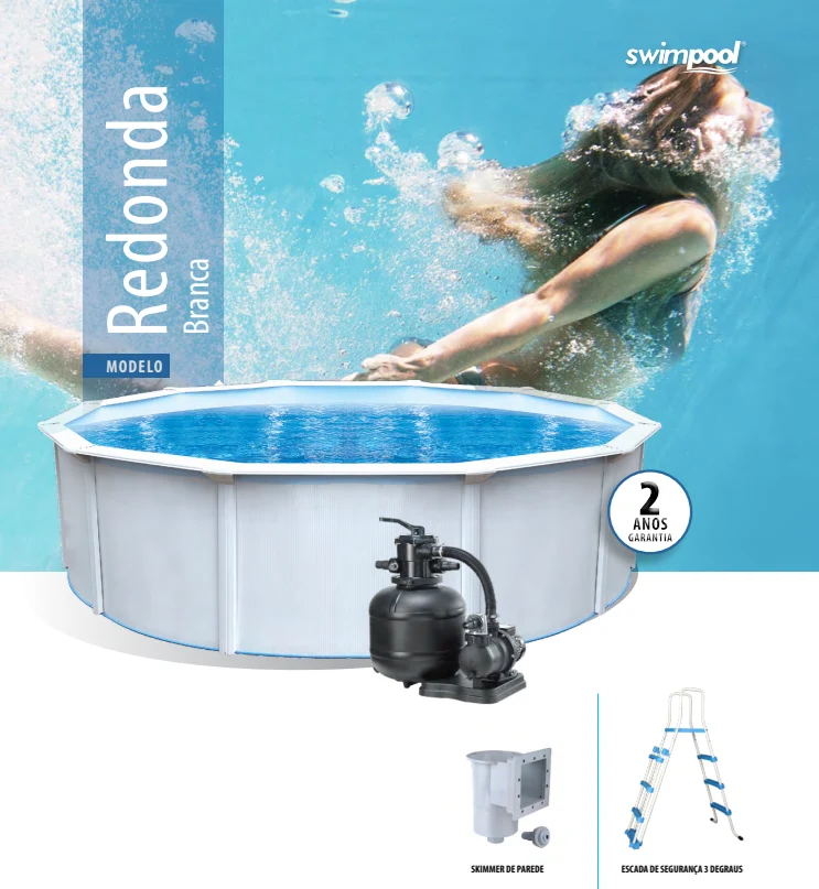 Piscina de aço branca SwimPool