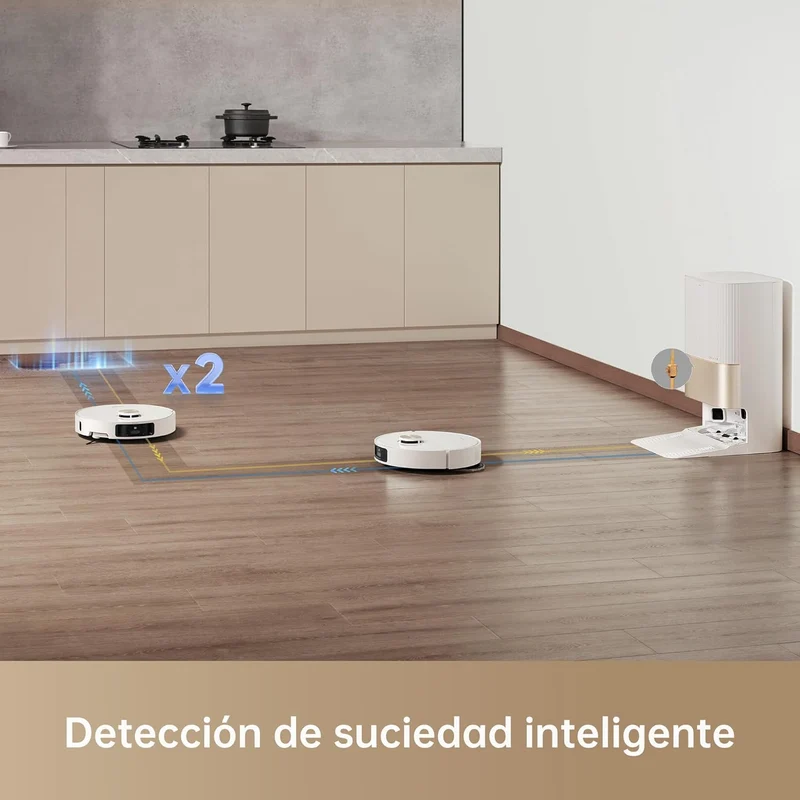 Dreame – X40 Ultra Complete Robot aspirador y fregasuelos blanco con base automática y navegación inteligente para hogar