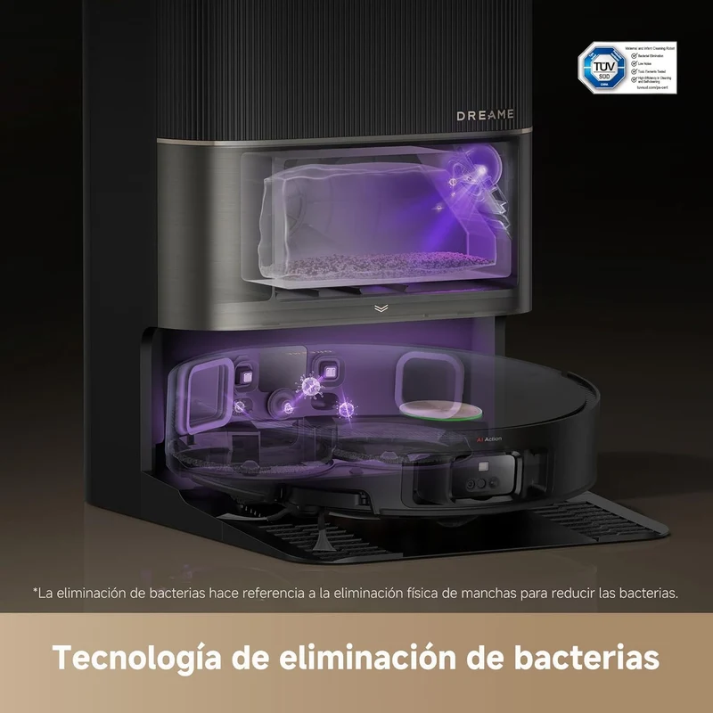 Dreame – X50 Ultra Complete Robot aspirador y fregasuelos negro con base automática para hogar