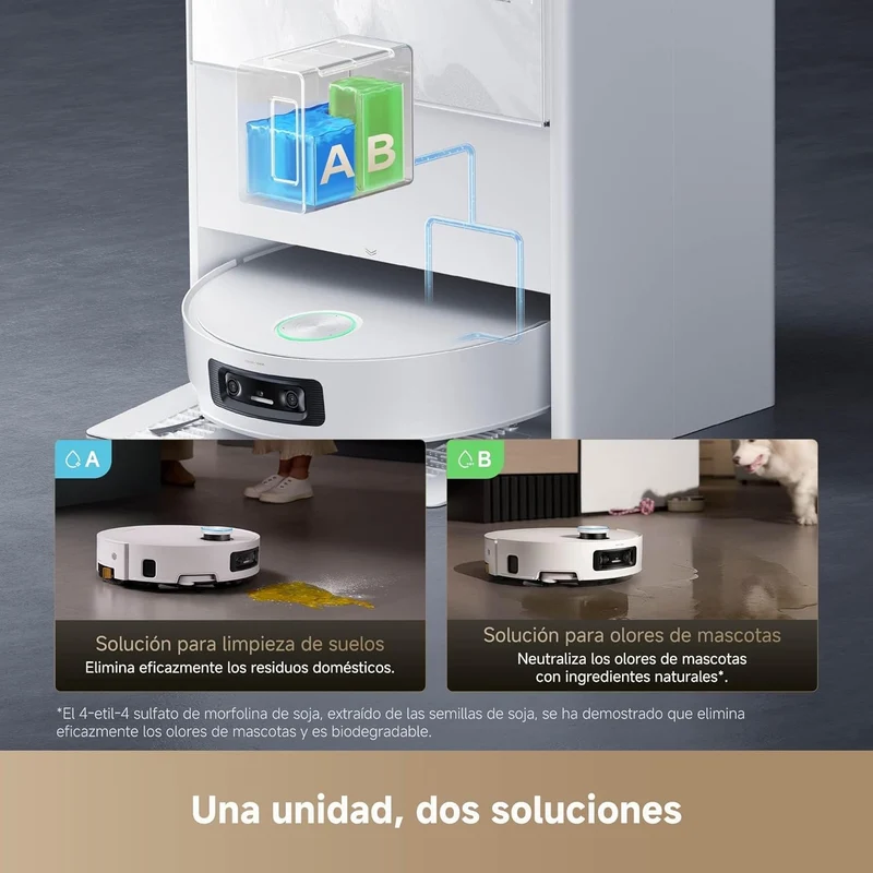 Dreame – Aqua10 Ultra Track Robot aspirador y fregasuelos negro con base automática para hogar