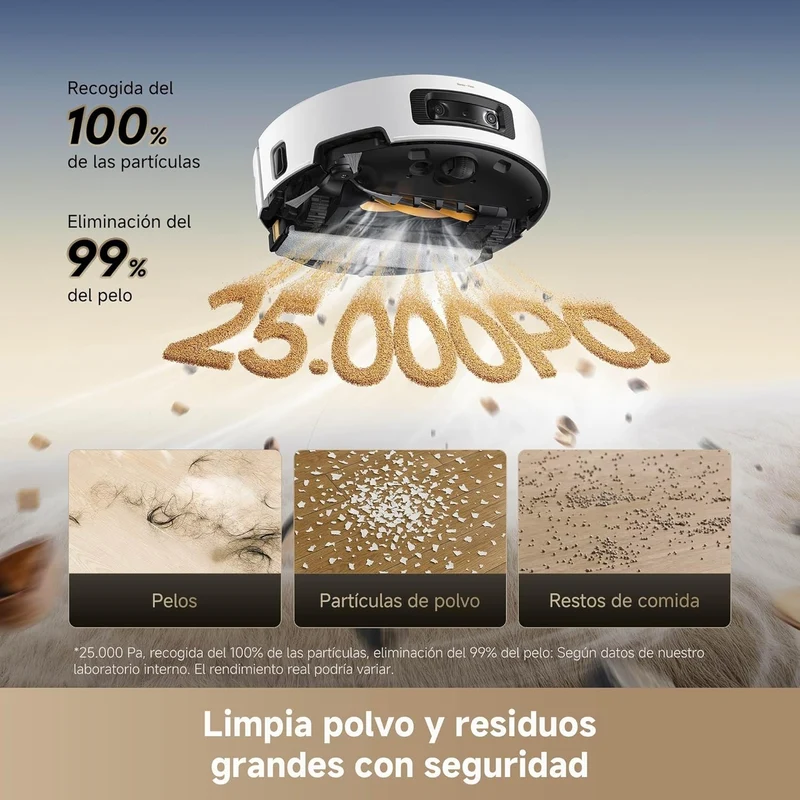 Dreame – Aqua10 Ultra Track Robot aspirador y fregasuelos negro con base automática para hogar