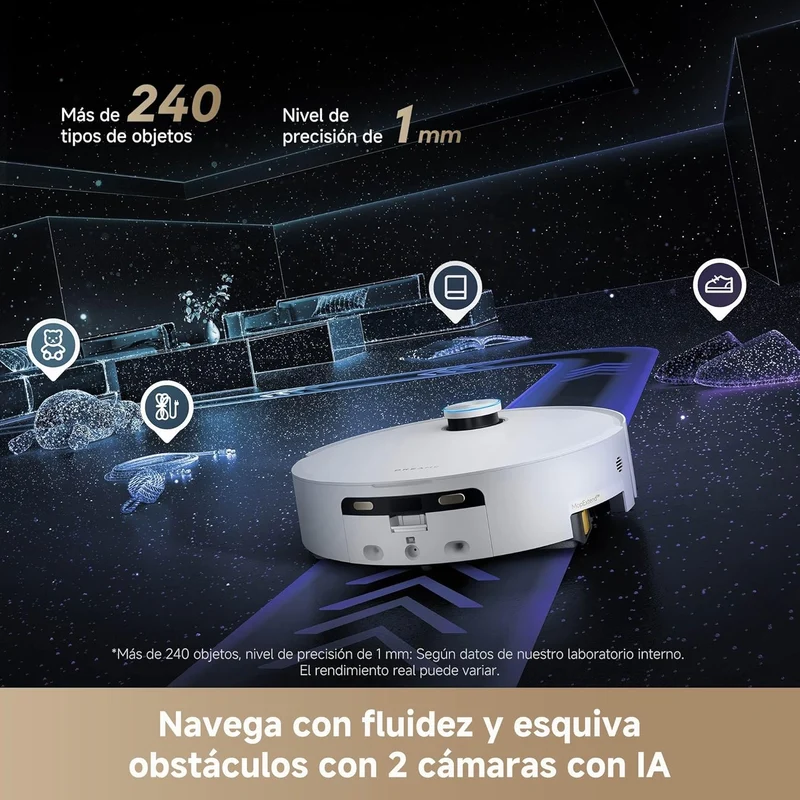 Dreame – Aqua10 Ultra Track Robot aspirador y fregasuelos negro con base automática para hogar