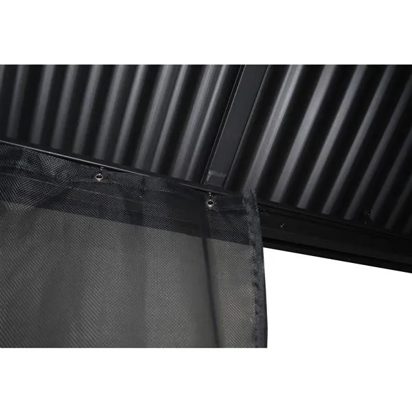 Gazebo Métropolis en Aluminium Noir avec Toit en Galvalume® - Corriveau International