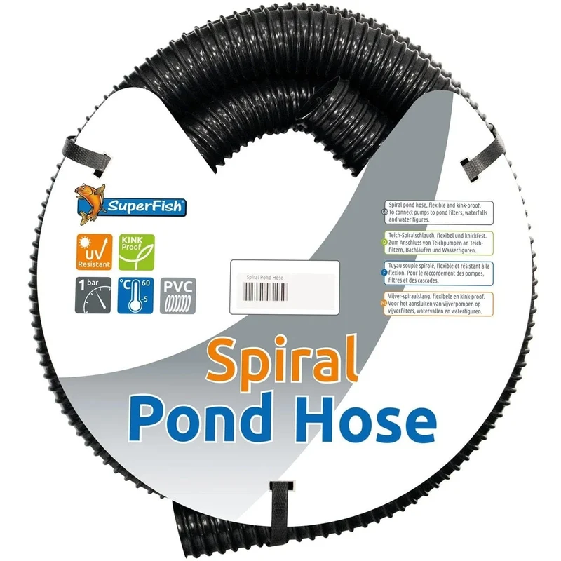 BLACK SPIRAL POND HOSE 50 MM 5 M