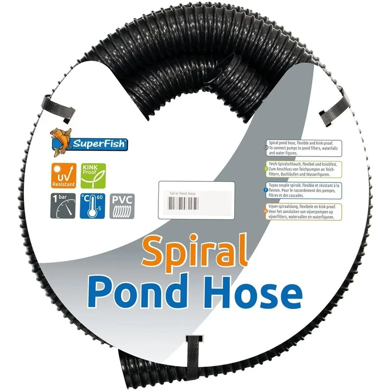 BLACK SPIRAL POND HOSE 25 MM 30 M
