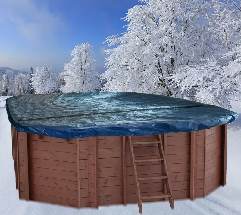 Winterzeil zonder Maas voor voor houten zwembad ovaal 840 cm x 490 cm