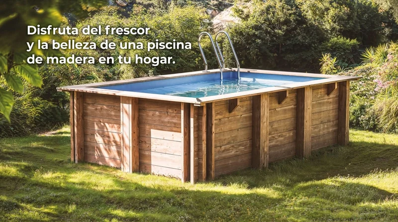 Piscina elevada de madera Gre Sunbay Braga 815x420x146