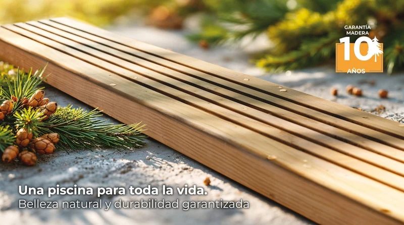 Piscina elevada de madera Gre Sunbay Carra cuadrada 305x305x119
