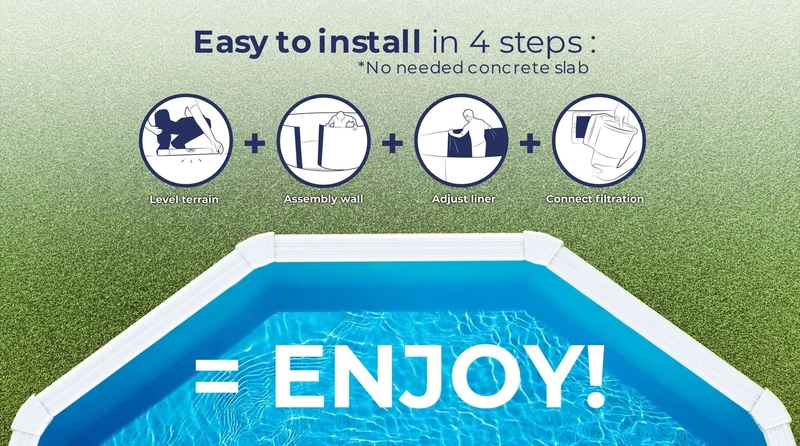 Piscina elevada Gre Fidji circular Blanco