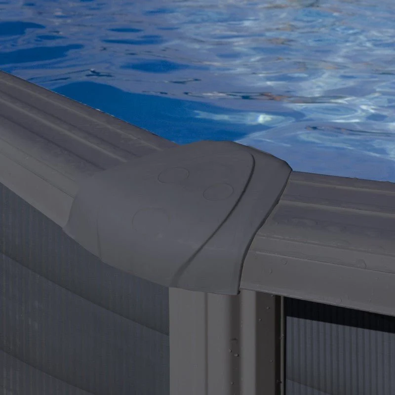 Piscina elevada Gre Ovalada antracita 120cm de altura