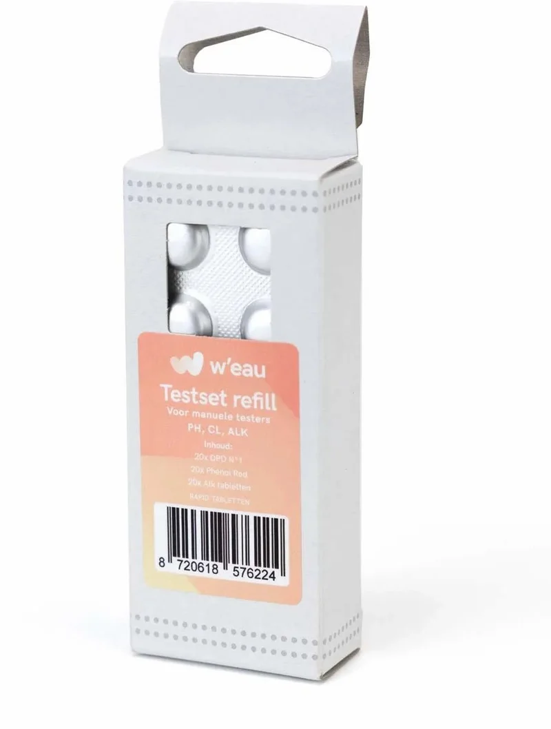 W'eau refill pack voor manuele tester (Chloor, pH en Alkaliteit) - 60 stuks