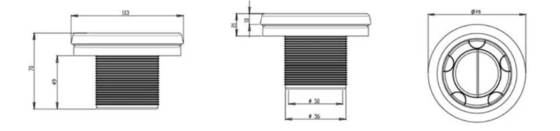 Boca de aspiração ABS - Liner