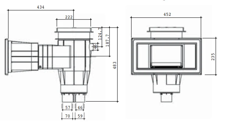 Skimmer ABS 15L DELUXE - betão