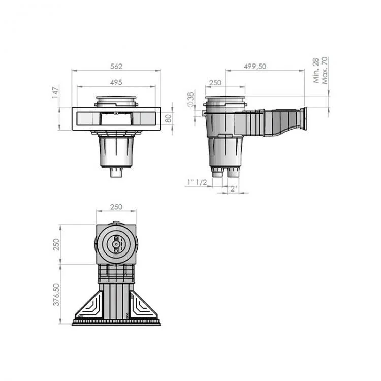 AstralPool - Skimmer 17,5L Norm para piscina con liner y prefabricada