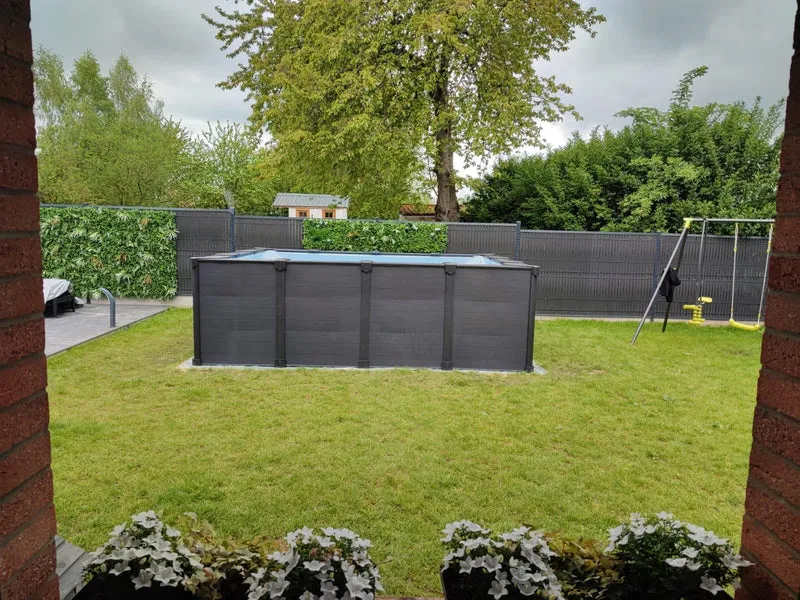 Intex Graphite Grey Panel zwembad - 400 x 300 x 124 cm - met zandfilterpomp en accessoires