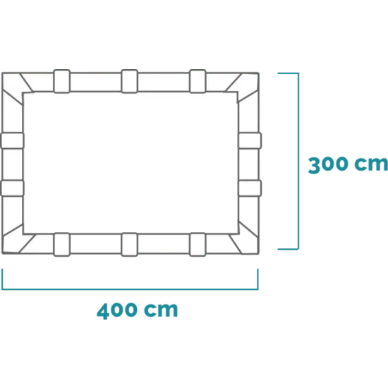Intex Graphite Grey Panel zwembad - 400 x 300 x 124 cm - met zandfilterpomp en accessoires