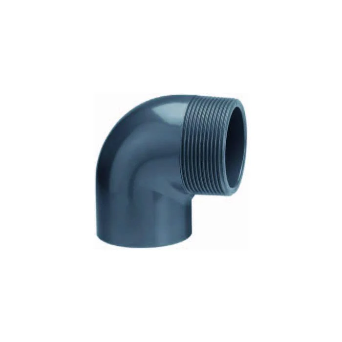 Coude 90° avec filet extérieur PVC - Collé/Fileté - Sous pression