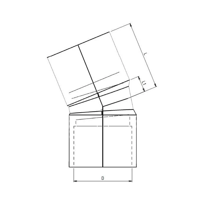 Coude PVC 15° - À coller - Sous pression
