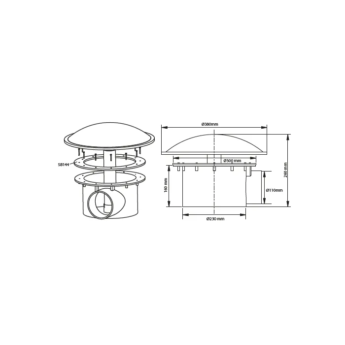 Bonde de fond modèle renforcé 110MM - Le plus vendu ! - Aquaforte