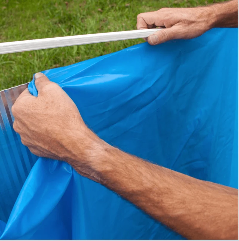 Zwembadliner 500 x 300 x 120 cm - Blauw - 40/100