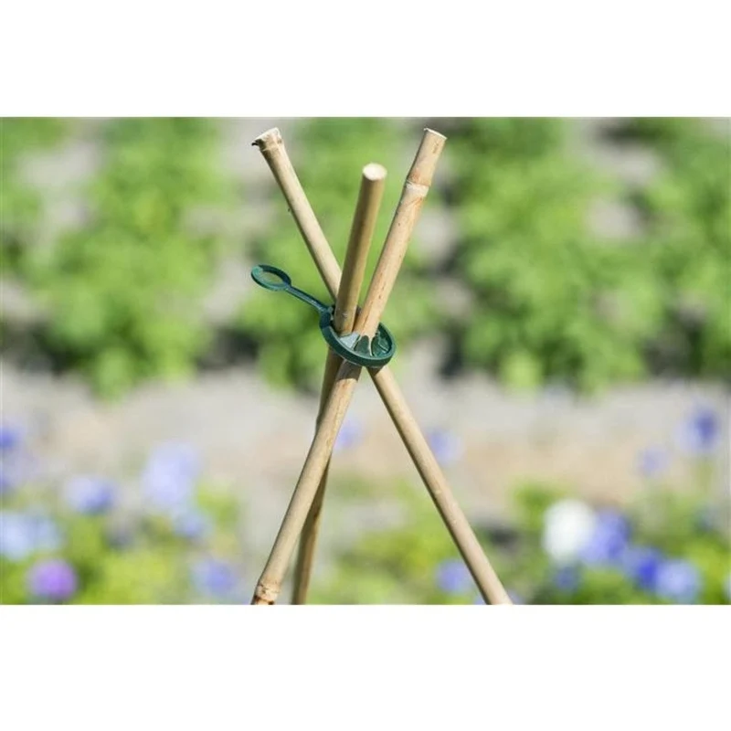 Assembleur tuteur plastifié type "trépied" vert - Ø11 mm - 10 x