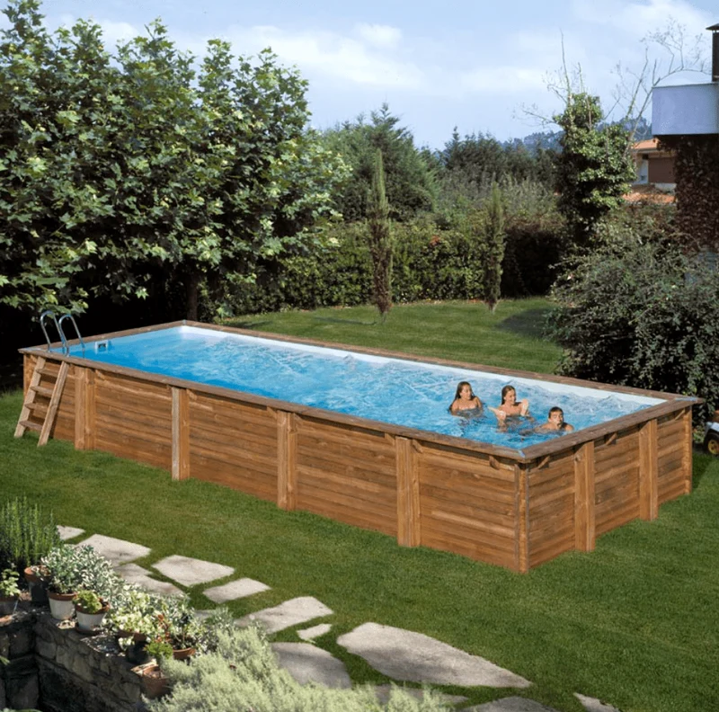 Gre Houten zwembad Mint rechthoekig 1010 cm x 418 cm x 146 cm