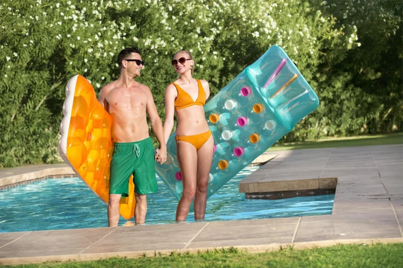 Fashion Luchtmatras 188cm x 71cm - Aqua blauw