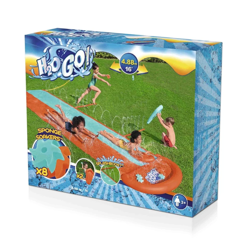 Waterglijbaan Buikschuifbaan met Waterpistool 488cm