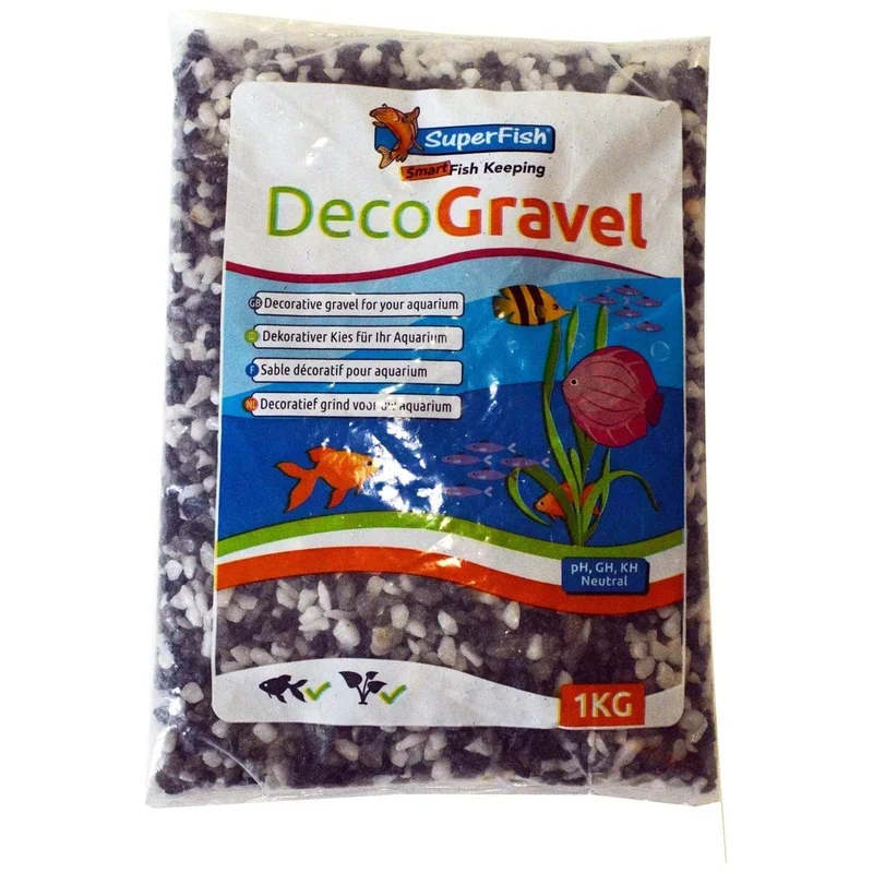 SF DECO GRAVEL MIX WHITE-BLACK-GREY 1 KG
